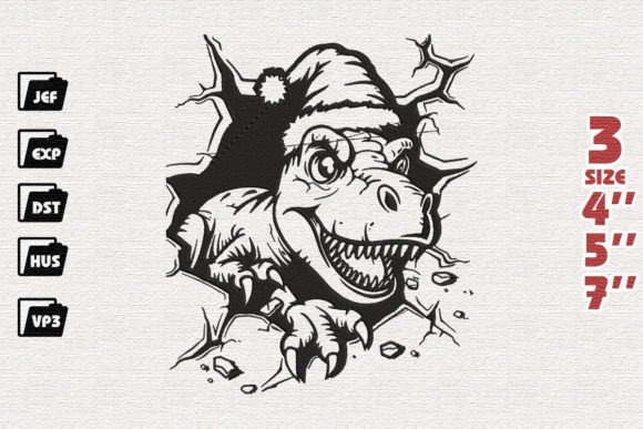 Cute Dinosaur Embroidery Design Review for Merch
