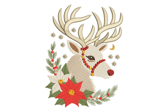 Reindeer Head with Poinsettia: A Designer’s Review