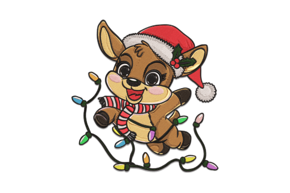 Review: Christmas Baby Deer with Santa Hat Design
