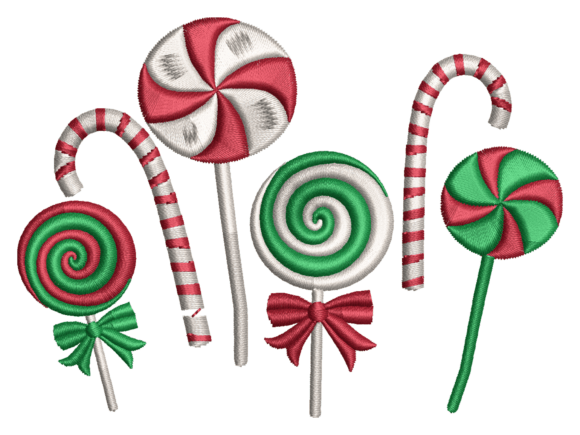 Review: Christmas Candy Cane Lollipop Embroidery Design