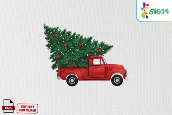 Review: Christmas Truck Embroidery Art PNG