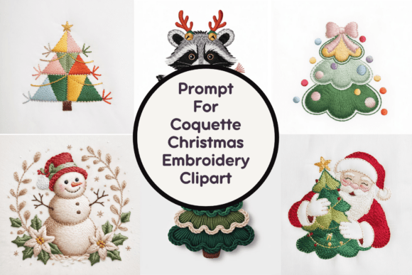 Review: Coquette Christmas Embroidery Clipart for Craft Fairs