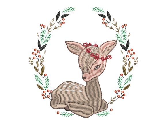 Review: Floral Baby Deer Wreath Embroidery for Boutique Apparel