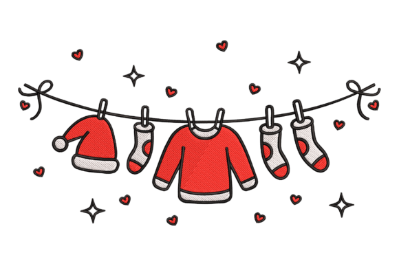 Reviewing Christmas Clothesline for Holiday Embroidery