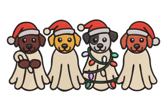 Reviewing Christmas Ghost Dogs for Holiday Embroidery