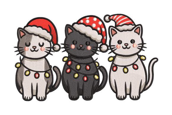 Reviewing the Christmas Cat Trio for Embroidery