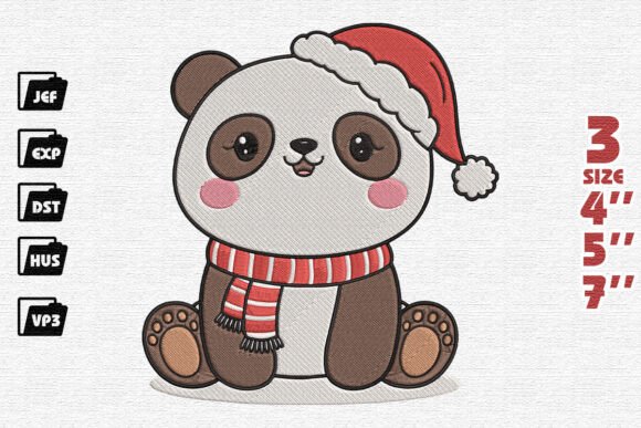 Reviewing the Christmas Panda Embroidery Design