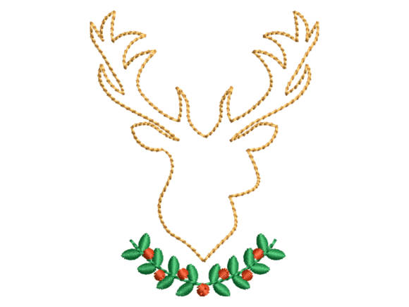 Reviewing the Minimal Deer Antler Embroidery Design